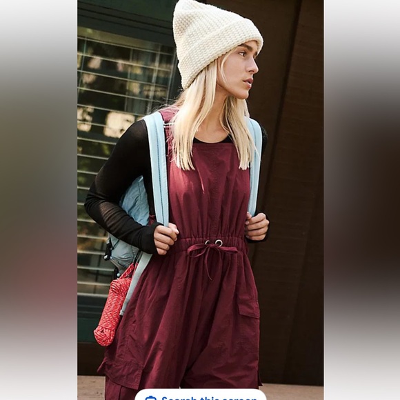 Free People Movement Frosty One Piece Adjustable Fleece Lined Dark Red